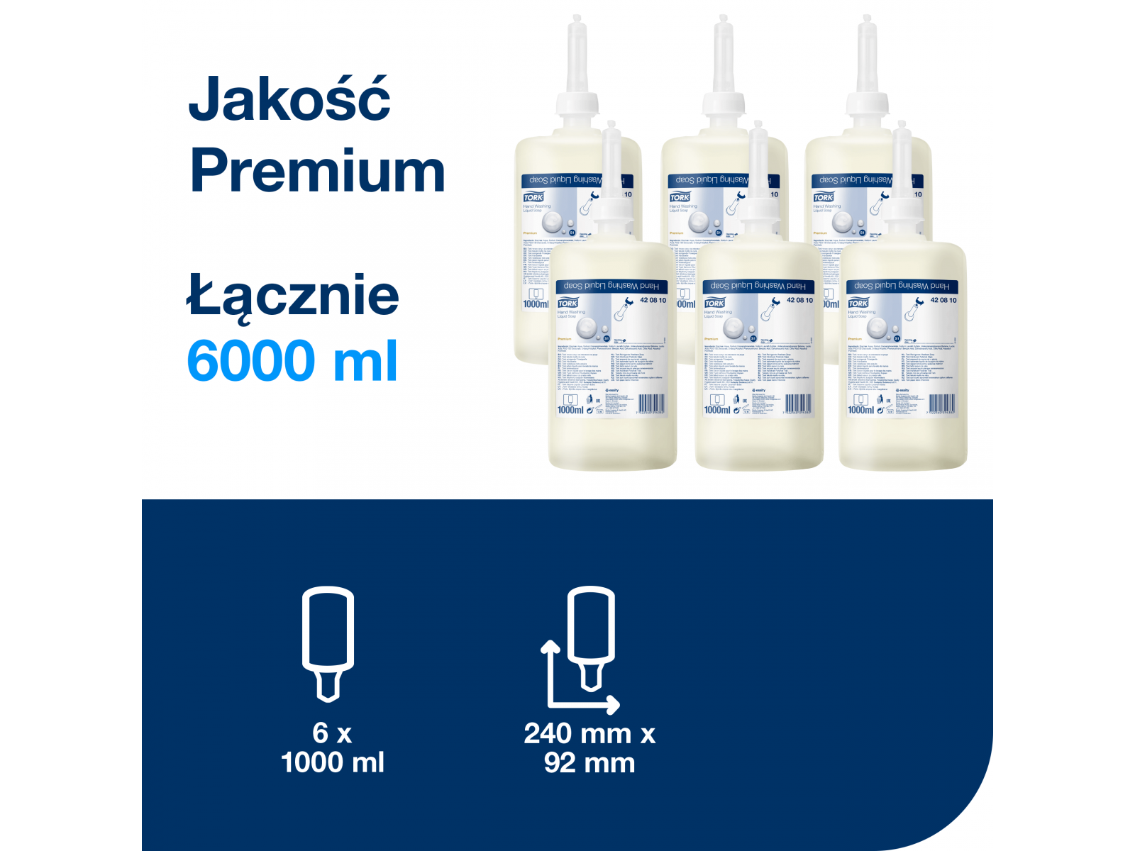 Mydło S1 TORK 420810 Łagodne Bezzapachowe Extra 1l